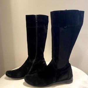 Paul Green Abby, Black Suede Boots, Size 11